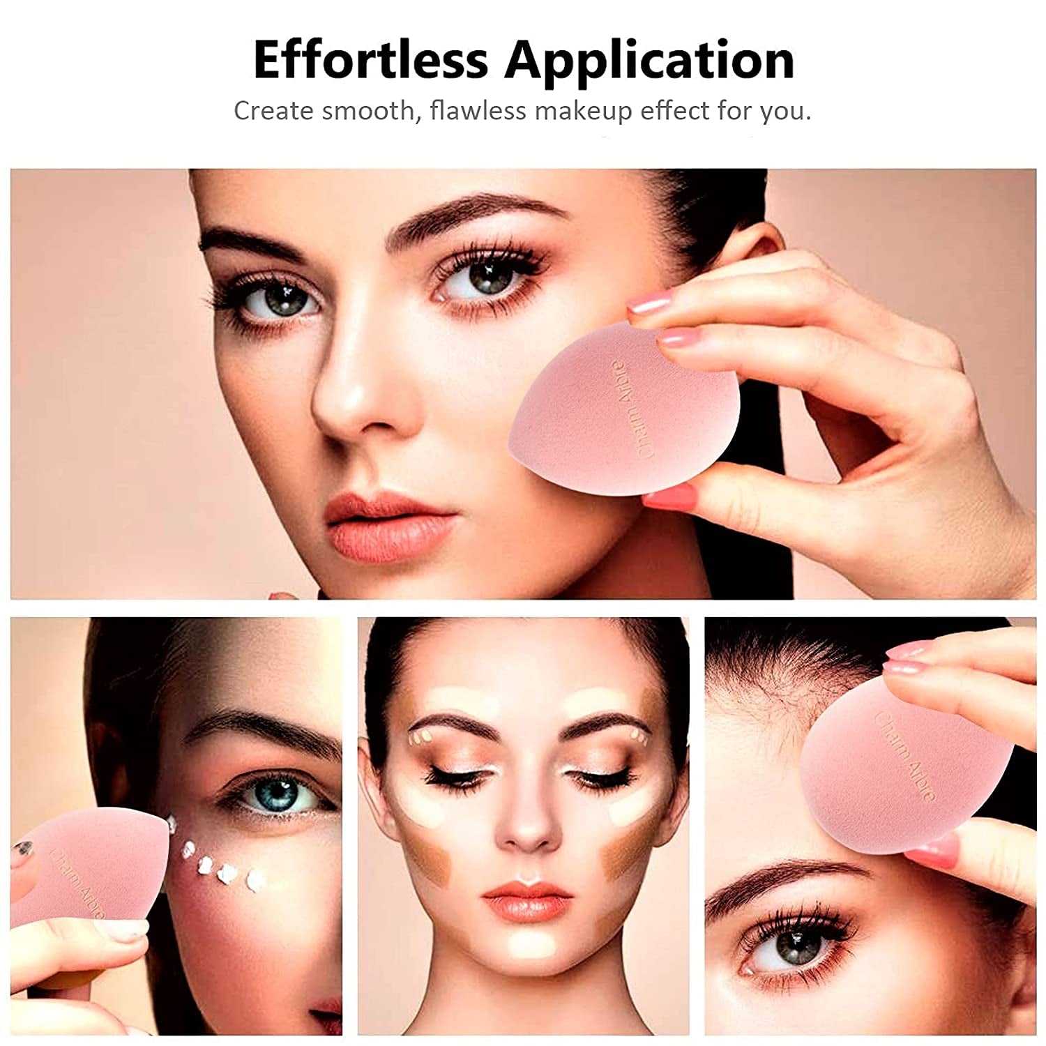 Charm Arbre Makeup Blender Sponge Set,Cosmetics Tool,Multi-Functional Beauty Blender for Powder, Liquid and Cream, Blending Applicators for Foundations,Light Red and Beige 4Pcs Set. Health & Beauty > Personal Care > Cosmetics > Cosmetic Tools > Makeup Tools Charm Arbre   