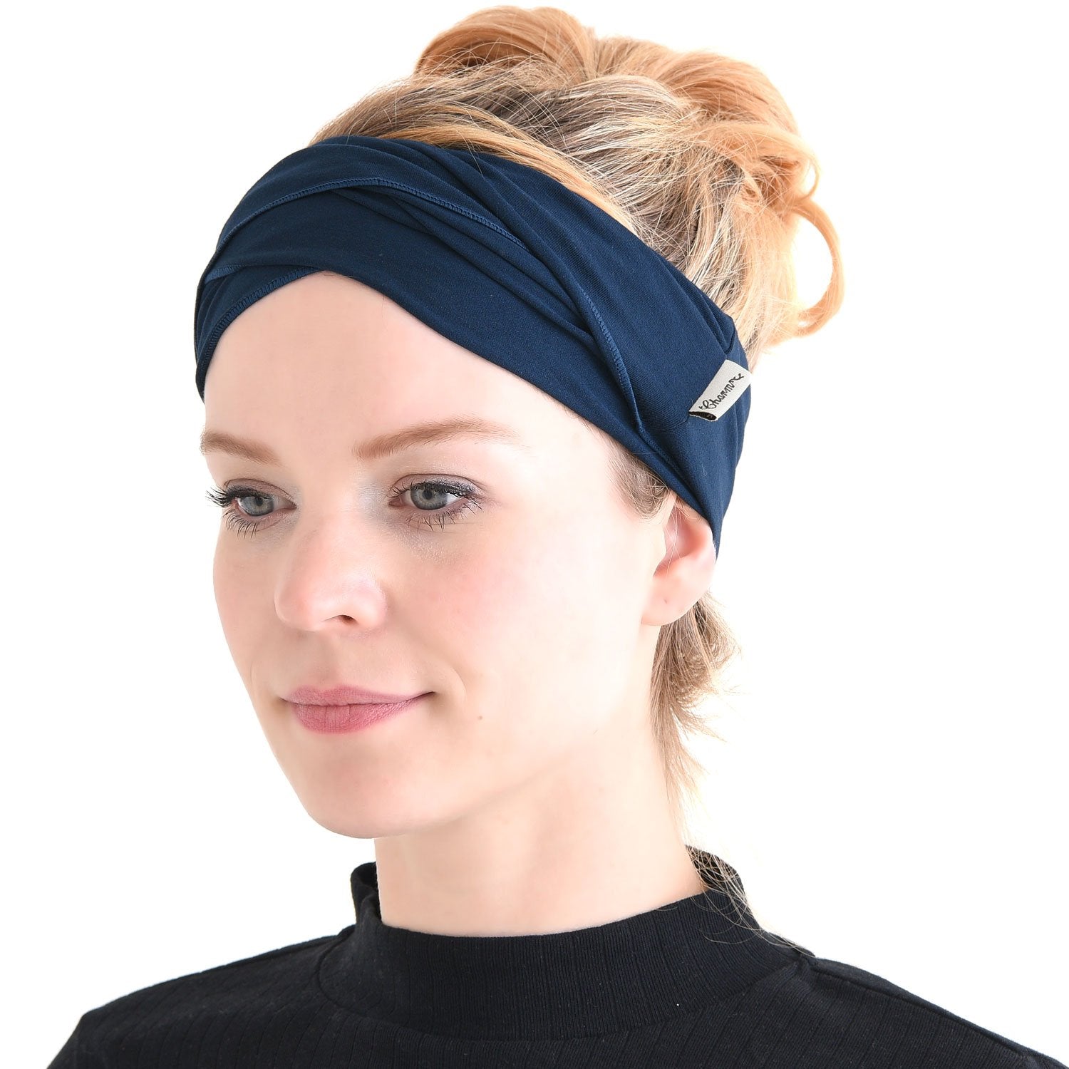 Mens Head Wraps Elastic Bandana - Japanese Headband Workout Women Hair Black Apparel & Accessories > Clothing Accessories > Bandanas & Headties CHARM Navy  