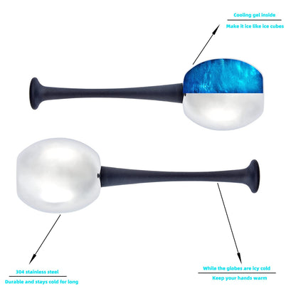 OSRSR Ice Globes Cryo Sticks Facial Massage Tools,Skin Care Unbreakable Stainless Steel Beauty Cold Roller for Face Eyes & Neck,Gifts for Women Mom Wife Girlfriend Health & Beauty > Personal Care > Cosmetics > Cosmetic Tools > Skin Care Tools OSRSR   