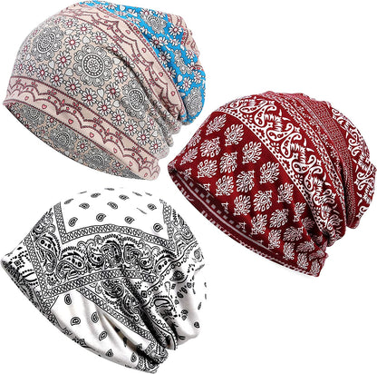 Kayier Women'S Baggy Casual Chemo Beanie Cap Apparel & Accessories > Clothing Accessories > Headwear Kayier 3 Pack-m  