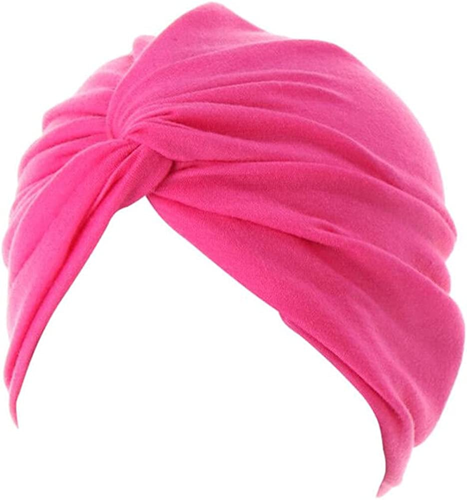 Beauty YFJH Chemo Sleep Turban Headwear Scarf Beanie Cap Hat for Cancer Patient Hair Loss Apparel & Accessories > Clothing Accessories > Headwear beauty YFJH Rose Red  