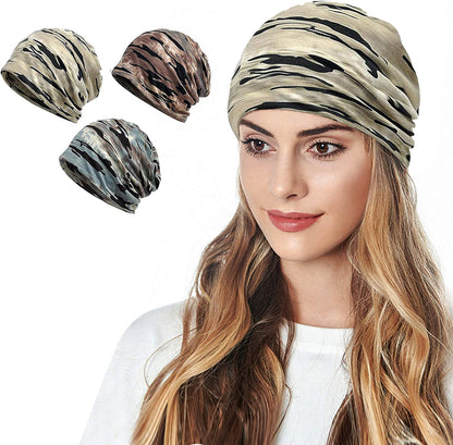 Cotton Face Bandanas for Sports Headwear Headband Neck Gaiter Chemo Cap Hair Loss Beanie Nightcap Apparel & Accessories > Clothing Accessories > Headwear Ababalaya C-1393pack-open Top  