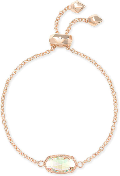 Kendra Scott Elaina Link Chain Bracelet for Women Apparel & Accessories > Jewelry > Bracelets Kendra Scott ROSE GOLD - IRIDESCENT DICHROIC GLASS  