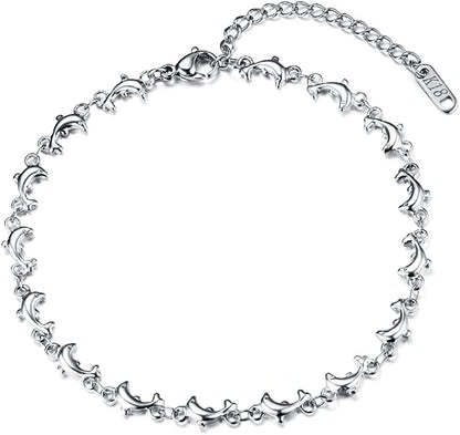 Hoduar Stainless Steel Anklet for Women, Non-Fading Dainty Heart Ankle Bracelets Foot Chain Jewelry for Women Apparel & Accessories > Jewelry > Anklets hoduar   