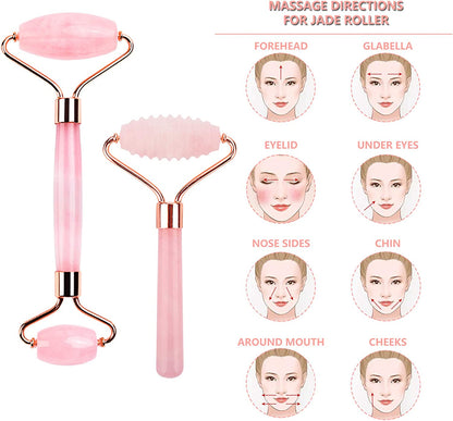 Deciniee Jade Roller, 3 in 1 Ridged Jade Roller and Gua Sha Facial Massager Tools ,100% Natural Rose Quartz Jade Roller for Face,Eye,Neck Health & Beauty > Personal Care > Cosmetics > Cosmetic Tools > Skin Care Tools Deciniee   