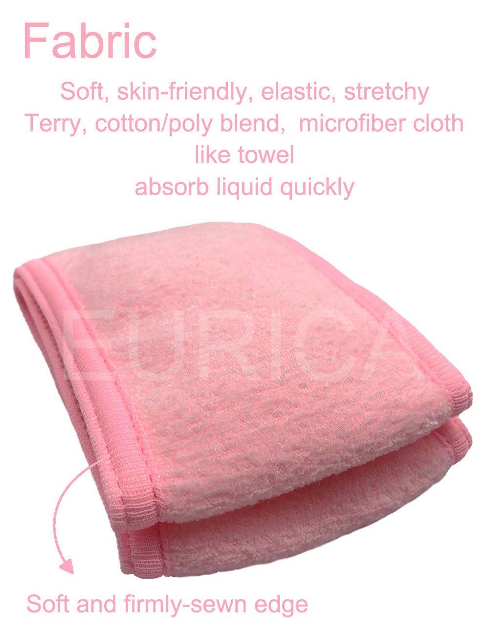 Spa Headband Hair Wrap EUICAE Sweat Headband Head Wrap Hair Towel Wrap Non-Slip Stretchable Washable Makeup Headband for Face Wash Facial Treatment Sport Fits All White (Mixed Color) Apparel & Accessories > Clothing Accessories > Bandanas & Headties EUICAE   