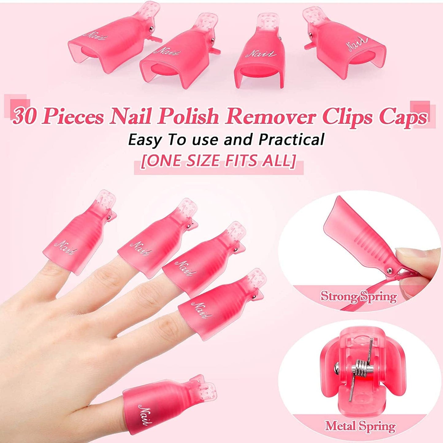 62 Pieces Glass Nail Files Plastic Handle Cuticle Pusher and Plastic Nail Polish Remover Clips Caps, Buffer Manicure Tools Rubber Handle Fingernail File Set (Solid Color, Purple,14 X 1.2 X 0.3 Cm) Health & Beauty > Personal Care > Cosmetics > Cosmetic Tools > Nail Tools Maitys   