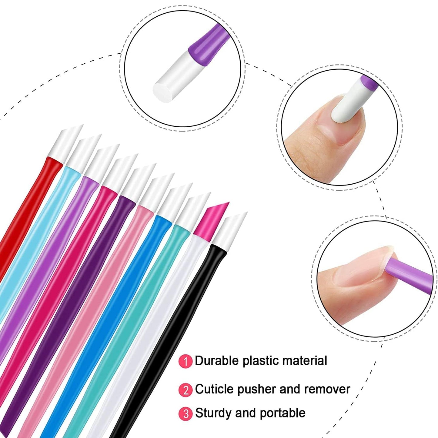 62 Pieces Glass Nail Files Plastic Handle Cuticle Pusher and Plastic Nail Polish Remover Clips Caps, Buffer Manicure Tools Rubber Handle Fingernail File Set (Solid Color, Purple,14 X 1.2 X 0.3 Cm) Health & Beauty > Personal Care > Cosmetics > Cosmetic Tools > Nail Tools Maitys   