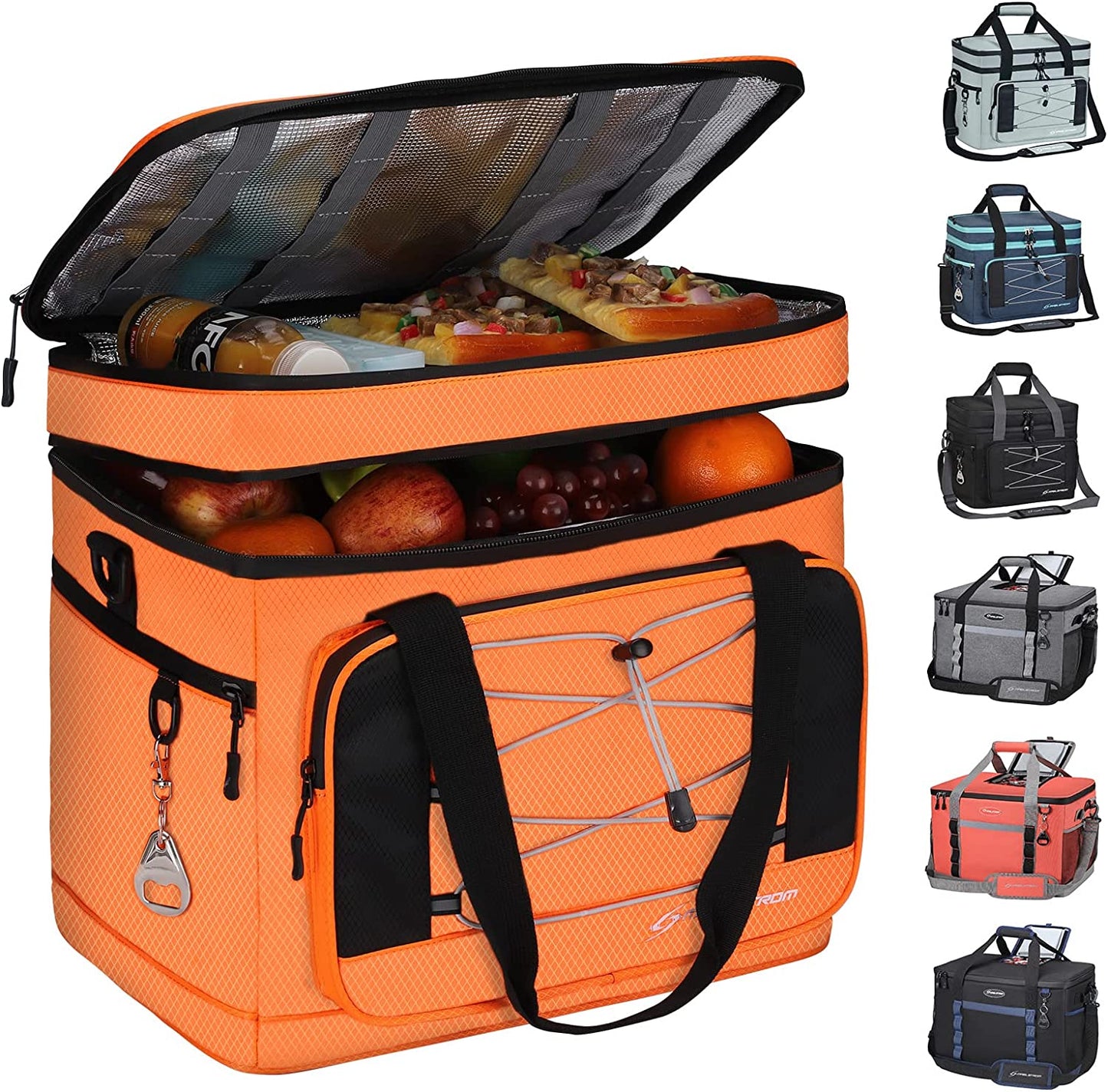 Maelstrom Soft Cooler Bag,Collapsible Soft Sided Cooler,30/60/75 Cans Beach Cooler,Ice Chest,Large Leakproof Camping Cooler,Portable Travel Cooler for Grocery Shopping,Camping,Kayaking,Road Trips Apparel & Accessories > Jewelry > Anklets Maelstrom 60 Can Orange 60 Can 