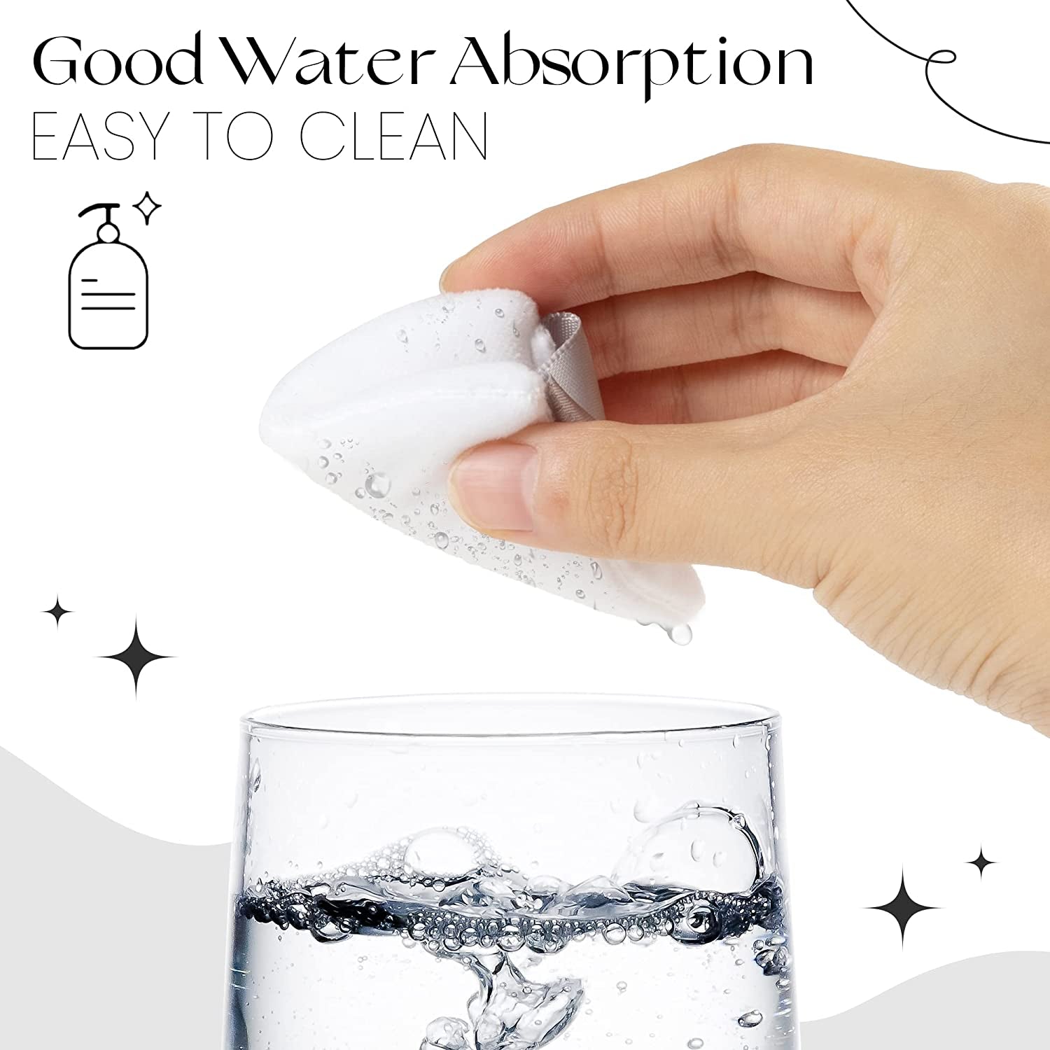 MOTZU 6 Pieces Pure Cotton Powder Puff, Made of Cotton Velour in Triangle Wedge Shape Designed for Contouring, under Eyes and Corners, 2.76 Inch Normal Size, with Strap, Makeup Tool for Cosmetic Health & Beauty > Personal Care > Cosmetics > Cosmetic Tools > Makeup Tools MOTZU   