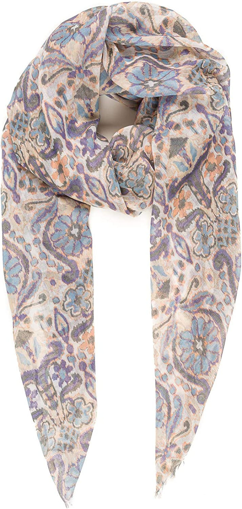 Scarf for Women Lightweight Floral Flower Scarves for Spring Spring Fall Winter Shawl Wrap Apparel & Accessories > Clothing Accessories > Scarves & Shawls MELIFLUOS DESIGNED IN SPAIN Barcelona Collections 43 - Mauve and Floral Pattern  