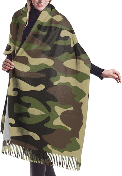 Women'S Fashion Scarves, Women'S Comfortable Long Shawl Winter Thick Warm Large Scarf Apparel & Accessories > Clothing Accessories > Scarves & Shawls Zhung Ree Camouflage  