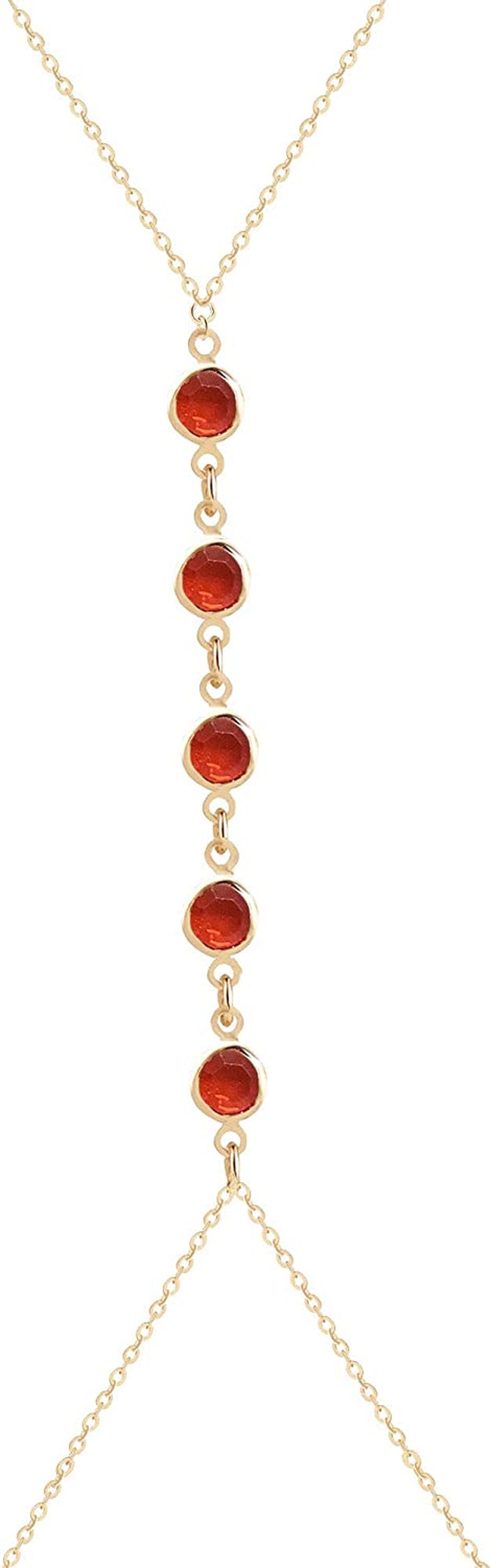 Gold Body Chain for Women, Sexy Simple Bikini Body Chain Apparel & Accessories > Jewelry > Body Jewelry ShinShang Red  