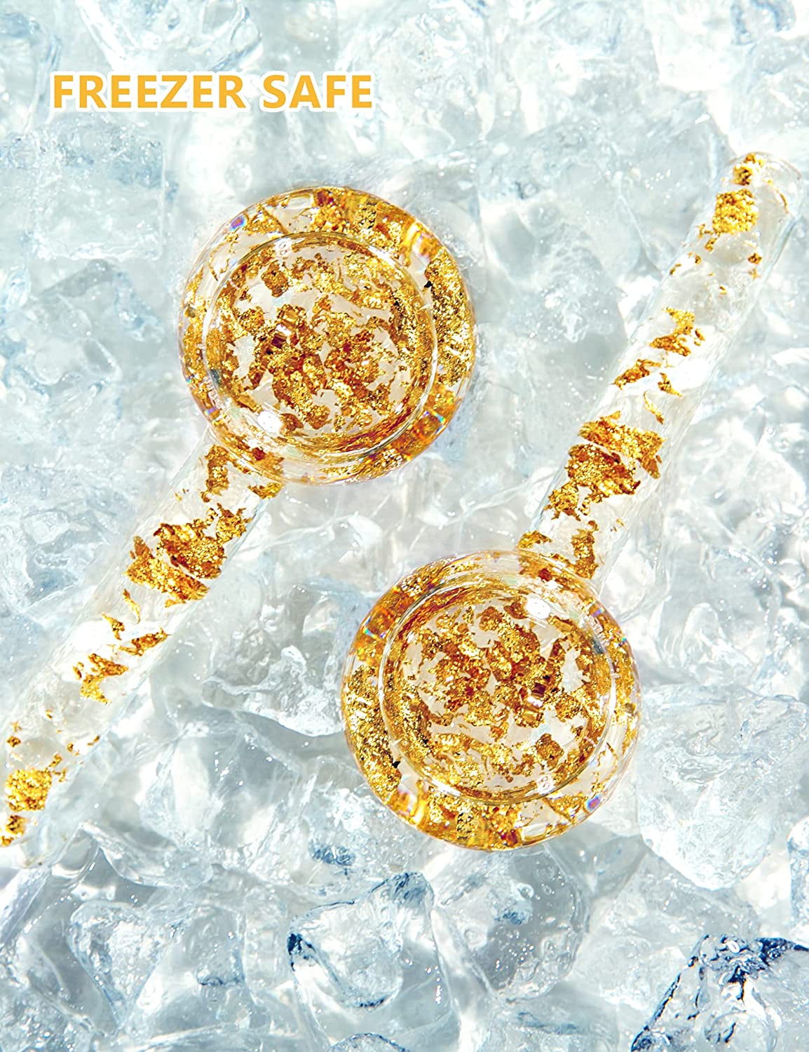 Ice Globes for Facials Cooling Facial Globes 24K Gold Face Massager Roller Daily Beauty Routines Reduce Eye Puffiness and Dark Circles BSROLUNA 2 Pcs Skin Massage Tool (Golden) Health & Beauty > Personal Care > Cosmetics > Cosmetic Tools > Skin Care Tools BSROLUNA   
