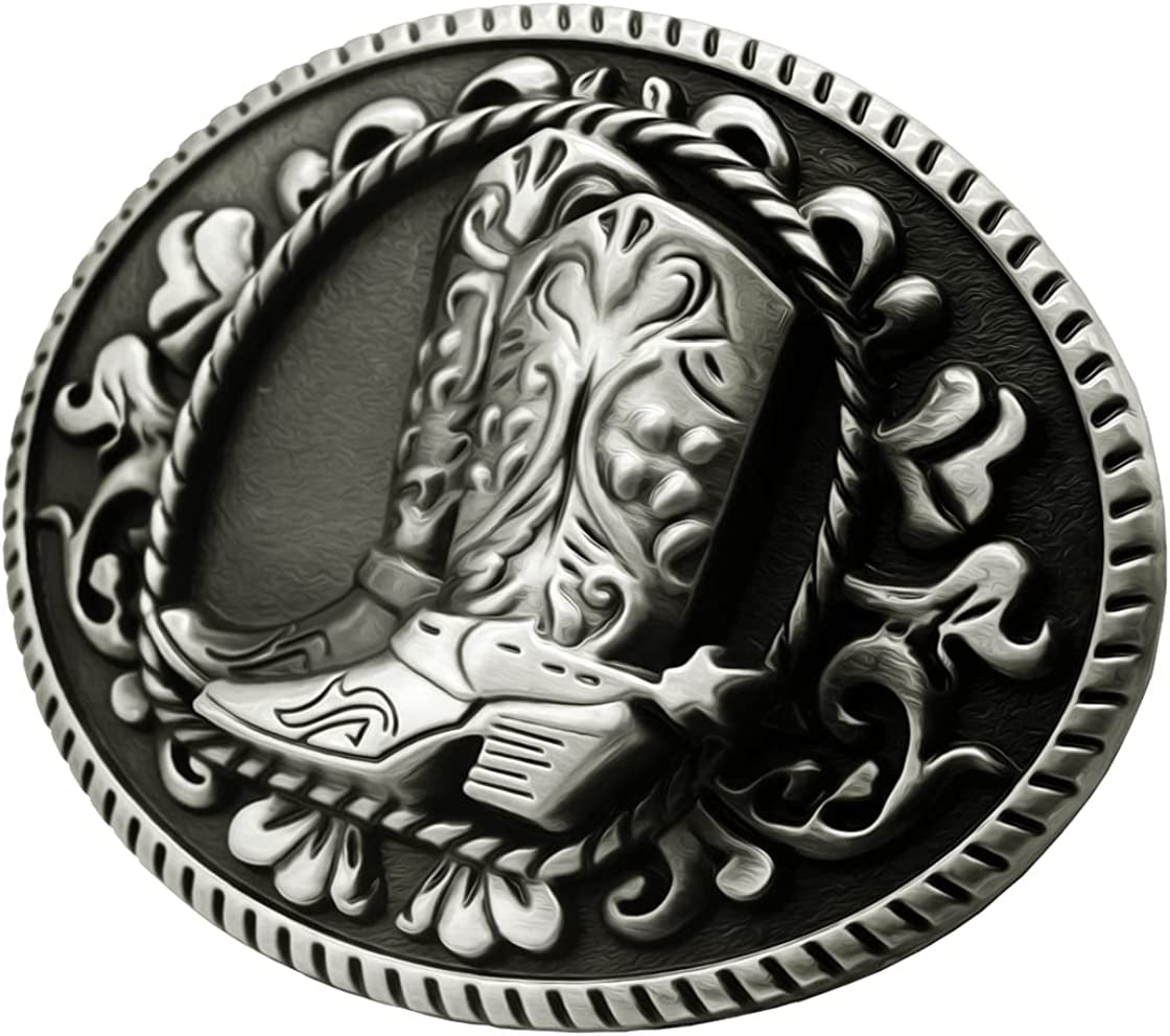 Moranse Religion Cross Cowboy Kneeling Prayer and Horse Design Belt Buckles Apparel & Accessories > Clothing Accessories > Belt Buckles Moranse   