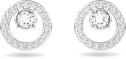 SWAROVSKI Creativity Circle Jewelry Collection, Clear Crystals Apparel & Accessories > Jewelry > Earrings SWAROVSKI Earrings - Rhodium Tone  