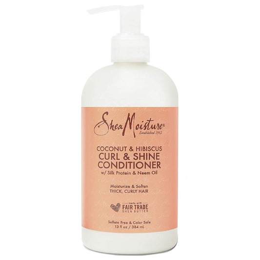 Sheamoisture Conditioner Curl Shine Silicone for Curly Hair Coconut Hibiscus Moisturize & Define 13Oz Health & Beauty > Personal Care > Hair Care SheaMoisture   