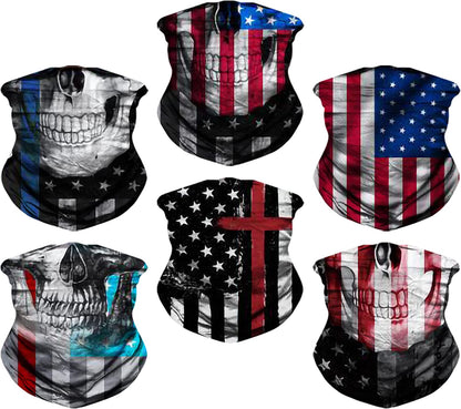 Headwear, Head Wrap, Neck Gaiter, Headband, Fishing Mask, Magic Scarf Face Bandana Mask Neck Tube Balaclava for Sport Apparel & Accessories > Clothing Accessories > Headwear NEXTOUR A-3d Flag Bones  
