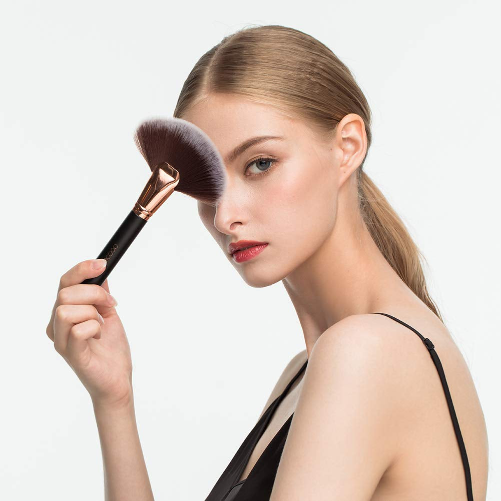 Docolor Fan Brush Face Makeup Brush Professional Highlighting Make up Brushes Blush Bronzer Cheekbones Brush Soft Cosmetic Tool Health & Beauty > Personal Care > Cosmetics > Cosmetic Tools > Makeup Tools Docolor   