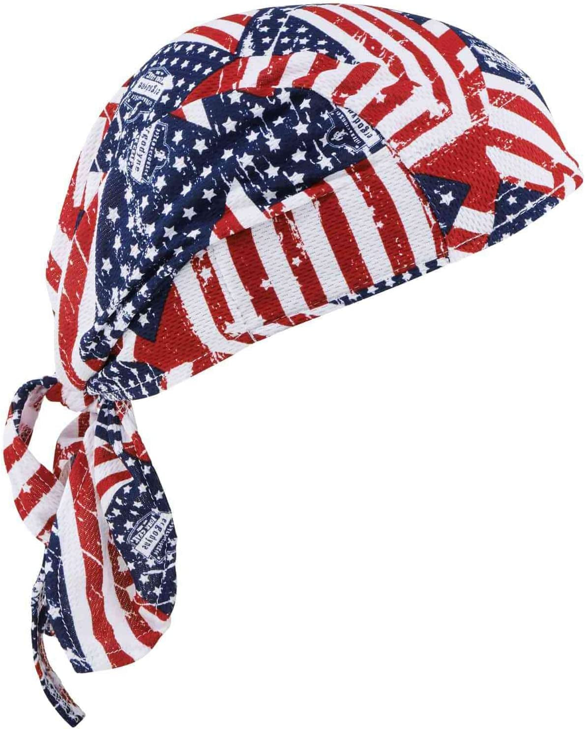 Ergodyne - 12480 Chill Its 6615 Dew Rag, Lined with Terry Cloth Sweatband, Sweat Wicking, Navy Western Apparel & Accessories > Clothing Accessories > Bandanas & Headties Ergodyne Stars and Stripes  