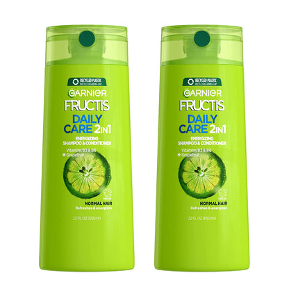 Garnier Fructis Fortifying 2-In-1 Shampoo and Conditioner for Stronger-Looking Hair with Touchable Softness, Daily Hair Care for Men and Women, Vegan, Paraben-Free 22 Fl Oz, 2 Count Health & Beauty > Personal Care > Hair Care Garnier   