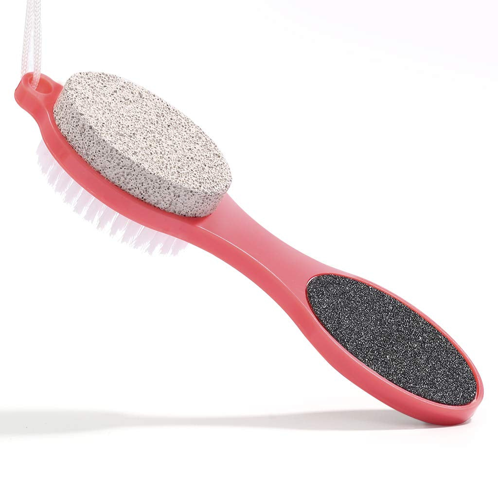 CAREHOOD Foot File Callus Remover - Multi Purpose 4 in 1 Feet Pedicure Tools with Foot Scrubber, Pumice Stone, Foot Rasp and Sand Paper for Home Foot Care (Grey Pedicure Foot File) Health & Beauty > Personal Care > Foot Care CAREHOOD Red Pedicure foot file  