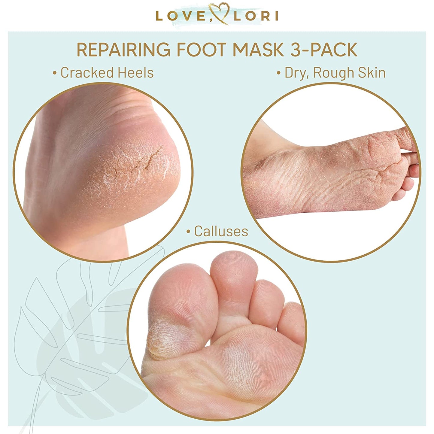 Foot Mask Moisturizing 3 Pairs by Love Lori – Ultra Hydrating Foot Mask for Dry Cracked Feet, (NON-PEEL) with Hyaluronic Acid, Shea Butter & Coconut Oil – Great Self Care Gifts for Women & Men Health & Beauty > Personal Care > Foot Care LOVE, LORI   