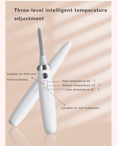 Heated Eyelash Curler with 3 Temperature Setting Natural Long-Lasting Waterprooft and Rechargeable Eye Beauty Makeup Tools for Women&Girl (White) Health & Beauty > Personal Care > Cosmetics > Cosmetic Tools > Makeup Tools Spmmmner   