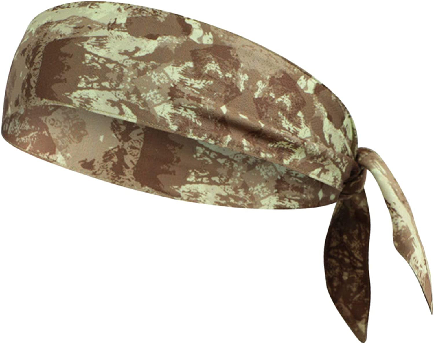Quickly Dry Sports Headband for Women Men,Moisture Wicking Sweat Hair Band Stretch Sweatband Head Tie Scarf Wrap Bandana for Tennis Running Workout Yoga Gym Cycling Fitness under Helmet Liner Headwear Apparel & Accessories > Clothing Accessories > Bandanas & Headties Holiberty Camouflage, 37.4" Length  