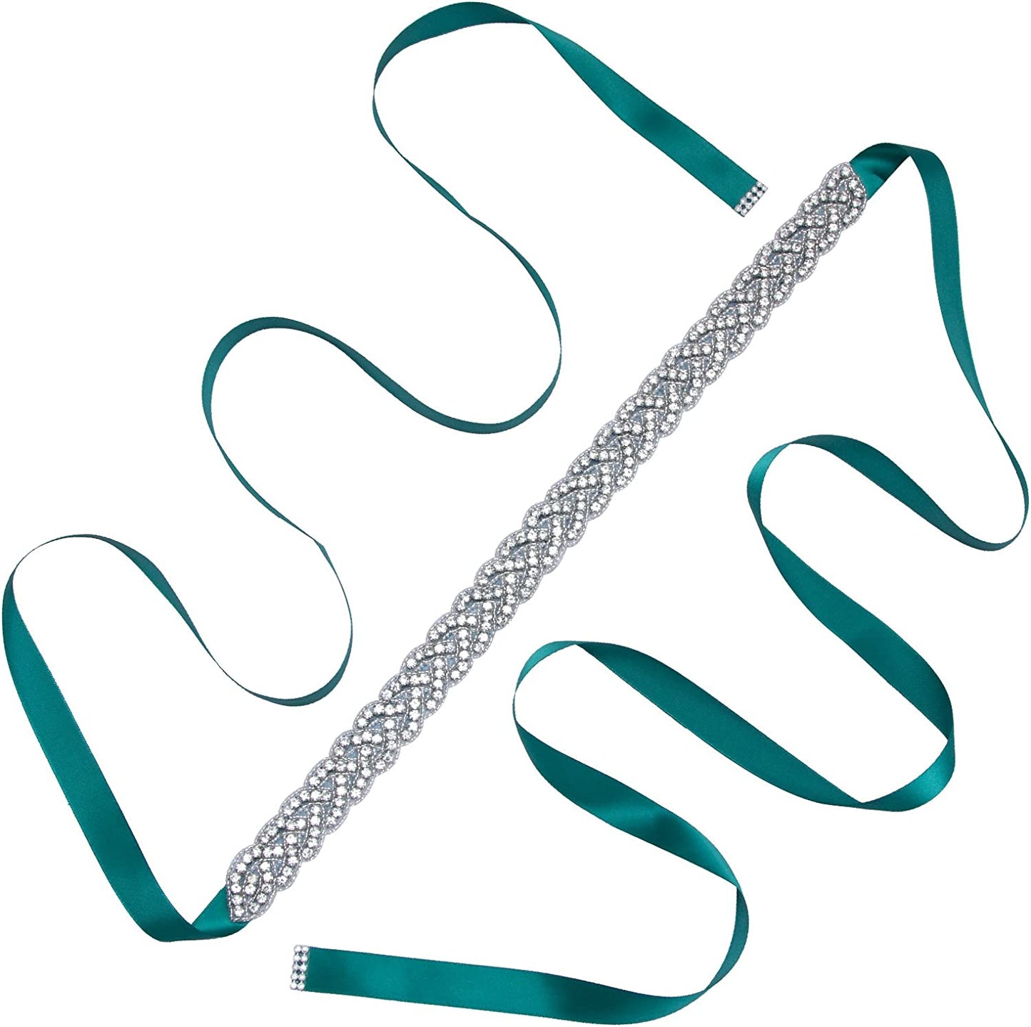 AWAYTR Bridal Rhinestone Wedding Belt - Silver Rhinestone Belts for Women Formal Evening Dress Apparel & Accessories > Clothing Accessories > Belts AWAYTR Green  