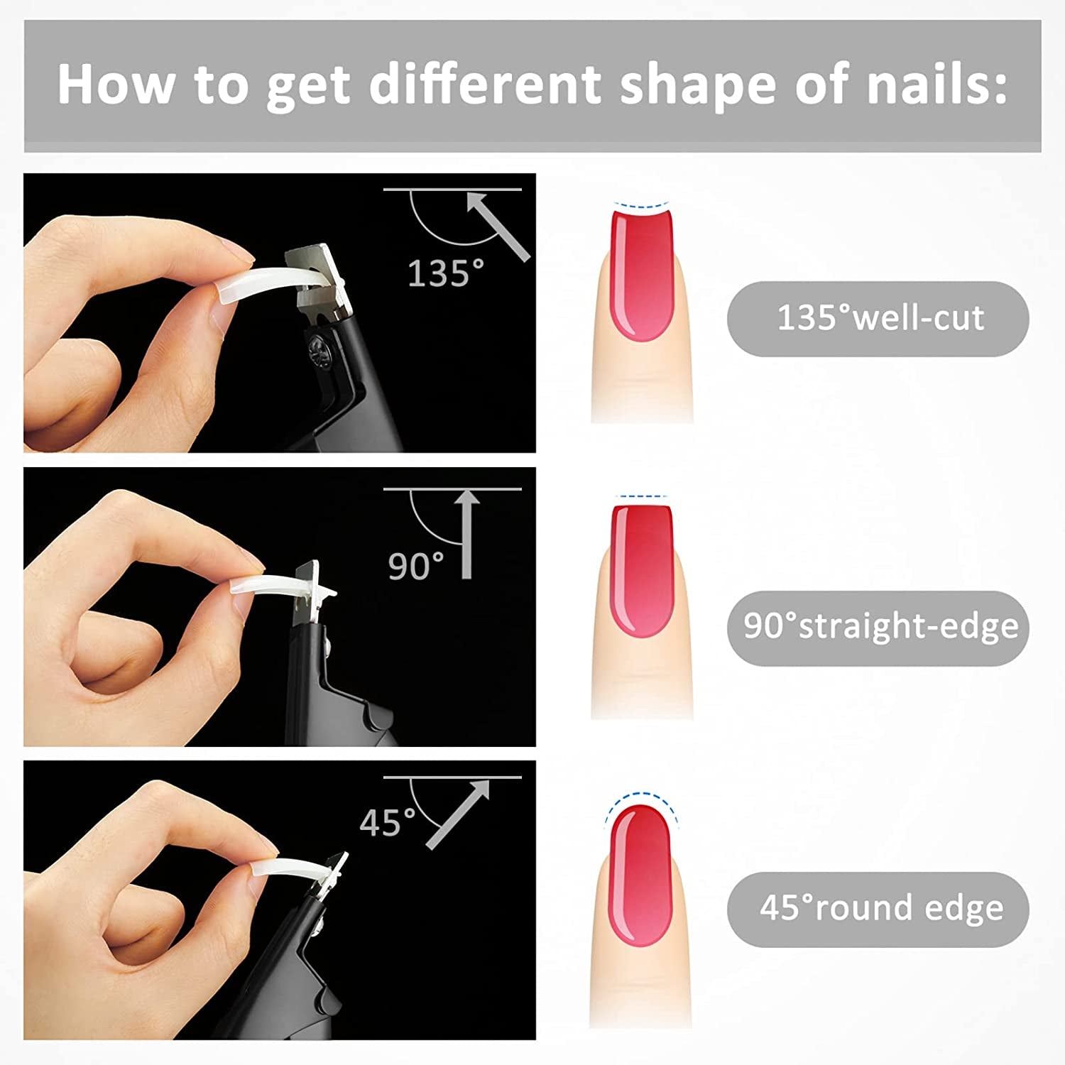 Nail Clipper for Acrylic Nails Nail Cutters Trimmer with Cuticle Pusher Spoon Nail Cleaner and 2 Pieces Nail Files Manicure Tools for Artificial Nail Health & Beauty > Personal Care > Cosmetics > Cosmetic Tools > Nail Tools Mudder   