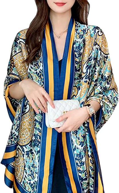 K-Elewon Silk Feeling Scarf Fashion Scarves Long Lightweight Sunscreen Shawls for Women Apparel & Accessories > Clothing Accessories > Scarves & Shawls K-Elewon T12  