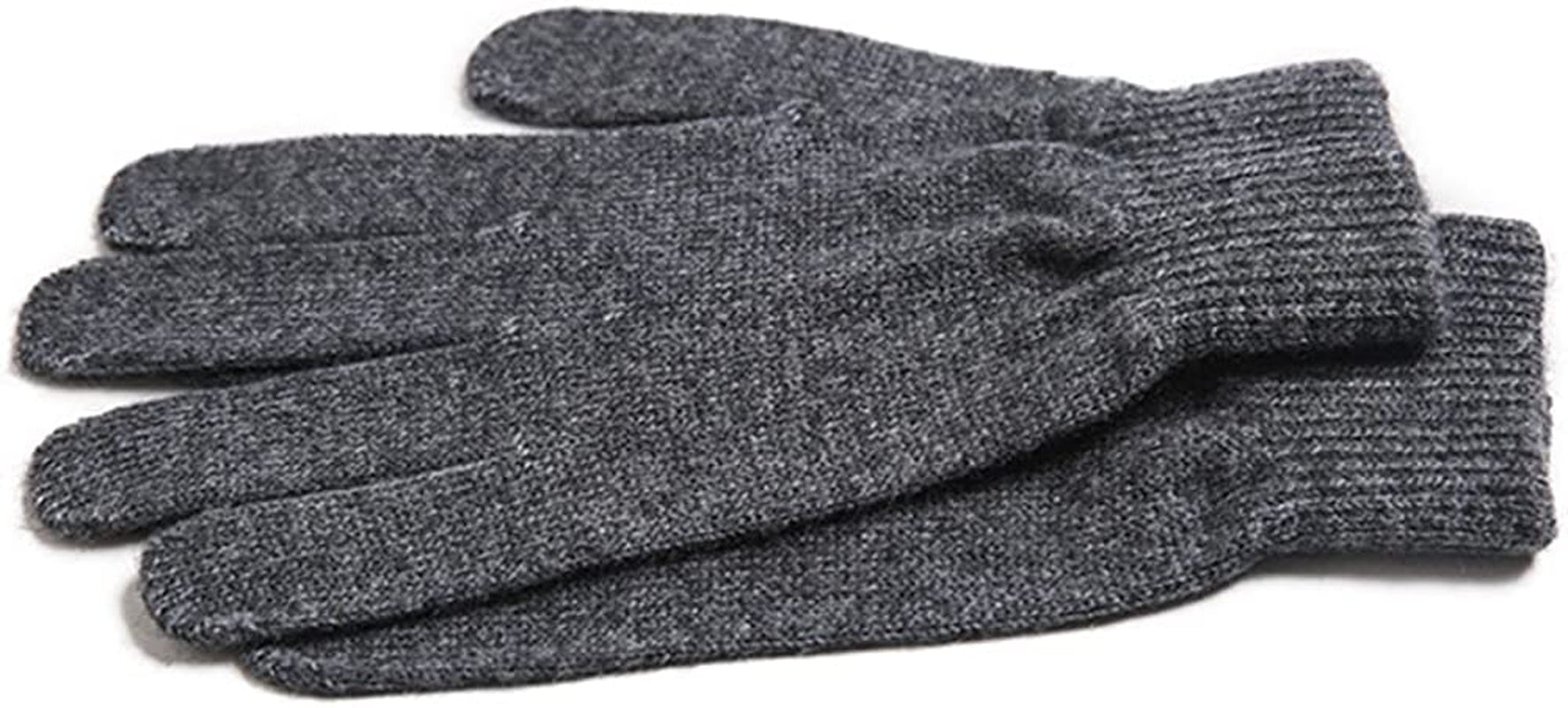 Imongol-Pure Cashmere Women Full Fingers Gloves Ladies Gloves Mittens- Gloves Knitted Apparel & Accessories > Clothing Accessories > Gloves & Mittens iMongol Dark Grey  