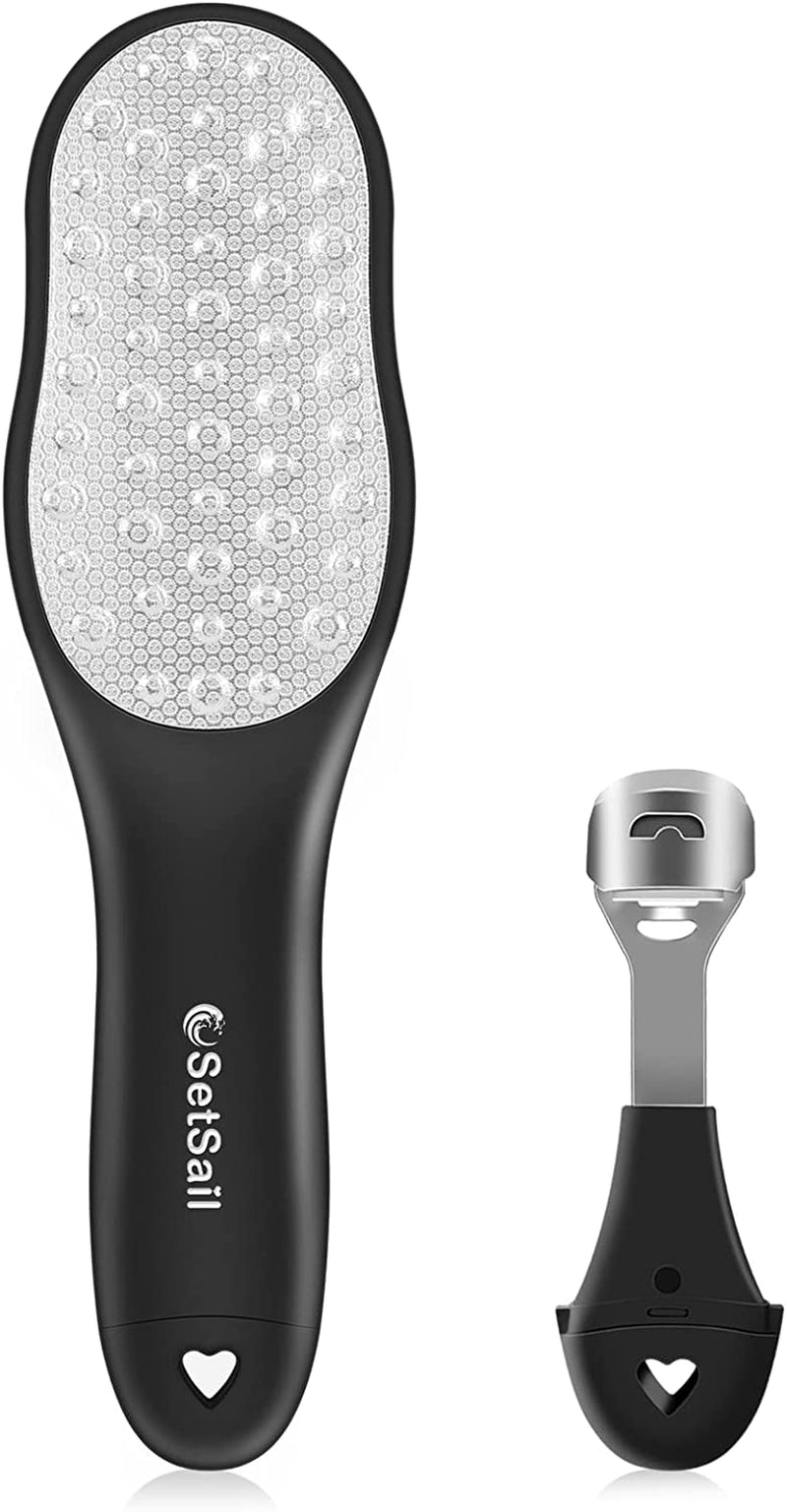 Setsail Foot File Callus Remover Metal Surface Foot Scrubber Premium Stainless Steel Pedicure Tools Can Be Used on Both Wet and Dry Feet, Foot Scraper for Dead Skin Foot Care Health & Beauty > Personal Care > Foot Care SetSail k002  