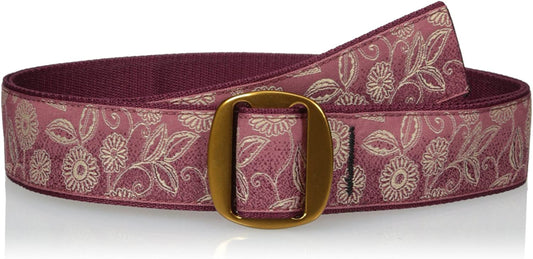 Bison Designs Women'S Manzo Belt with Anodized Aluminum Buckle Apparel & Accessories > Clothing Accessories > Belts Bison Designs LLC Cabernet Medium/38-Inch 