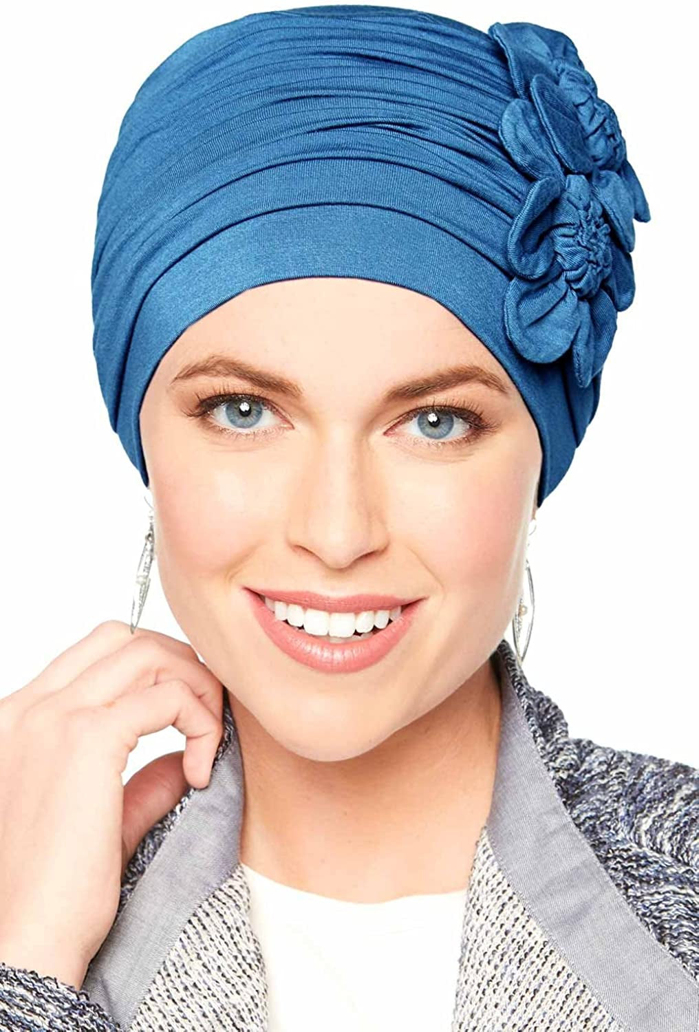 Cardani Flapper Turban - Vintage Flapper Hat in Soft Viscose from Bamboo Apparel & Accessories > Clothing Accessories > Headwear Cardani Luxury Bamboo - Tranquility Blue One Size 