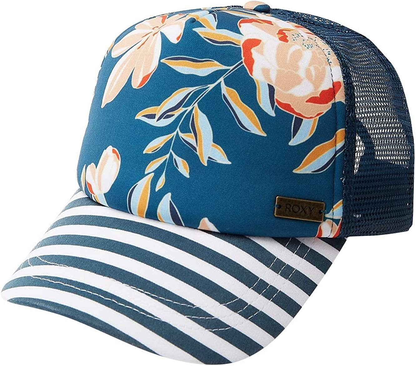 Roxy Women'S Water Come down Trucker Hat Apparel & Accessories > Clothing Accessories > Hats Roxy Ink Blue Happy Day Stripe Exc One Size 