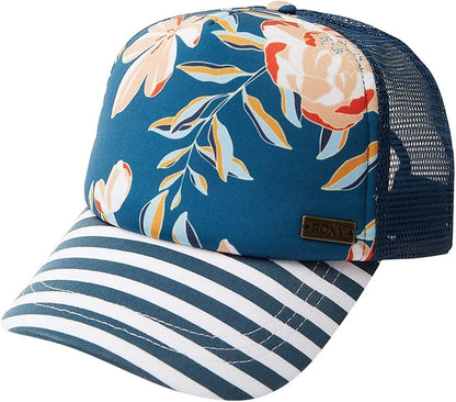 Roxy Women'S Water Come down Trucker Hat Apparel & Accessories > Clothing Accessories > Hats Roxy Ink Blue Happy Day Stripe Exc One Size 