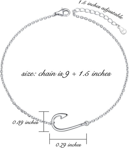 DAOCHONG Anklet for Women S925 Sterling Silver Adjustable Foot Chain Ankle Bracelet Anklets Jewelry Apparel & Accessories > Jewelry > Anklets harmonyball jewelry   