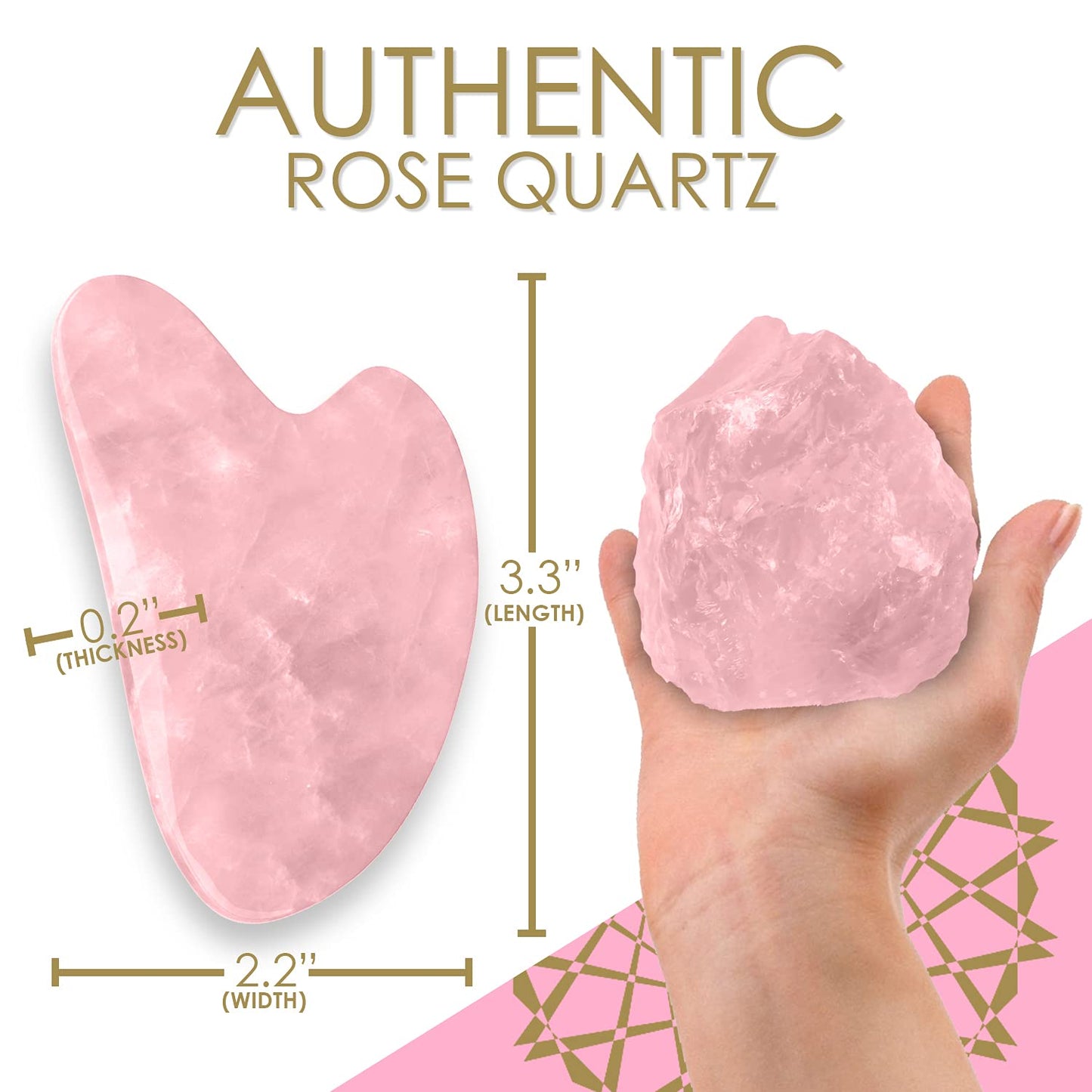 Radiant Harmony Gua Sha - Rose Quartz Gua Sha Facial Tools as Face Massager - Guasha Tool for Face Skin Care Tools - Easy to Use - Arrives in a Luxury Box & Bag with Guide - Gifts for Women Health & Beauty > Personal Care > Cosmetics > Cosmetic Tools > Skin Care Tools RADIANT HARMONY   