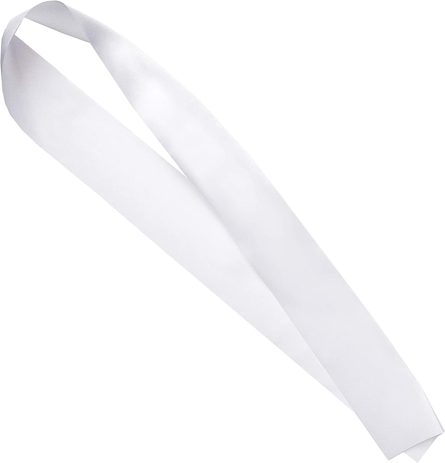 Sparkle and Bash Blank Customizable Satin Sash (8 Pack), White Apparel & Accessories > Clothing Accessories > Sashes Sparkle and Bash   