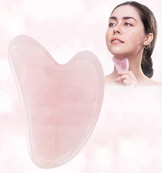 Gua Sha Massage Tool - 100% Natural Rose Quartz Heart Shape Jade Gua Sha Facial Tools for SPA Acupuncture Therapy Trigger Point Treatment, Gua Sha Stone for Back, Face, Foot (Pink Crystal Stone) Health & Beauty > Personal Care > Cosmetics > Cosmetic Tools > Skin Care Tools YY-INNOV   