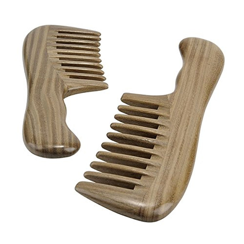Ccbeauty Handmade Peach Wood Comb Anti-Static Moon Shaped Hair Care Comb and Rounded Handle Wooden Comb Fine Tooth Comb,Wide Tooth Comb Health & Beauty > Personal Care > Hair Care CCbeauty   