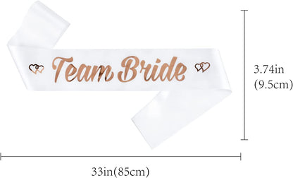 SGKUED Rose Gold Bachelorette Party Sash - Team Bride Decorations,Bridal Shower Favors,Hen Night Gifts, Engagement Party Satin Favors,Wedding Party Accessories Apparel & Accessories > Clothing Accessories > Sashes SGKUED   