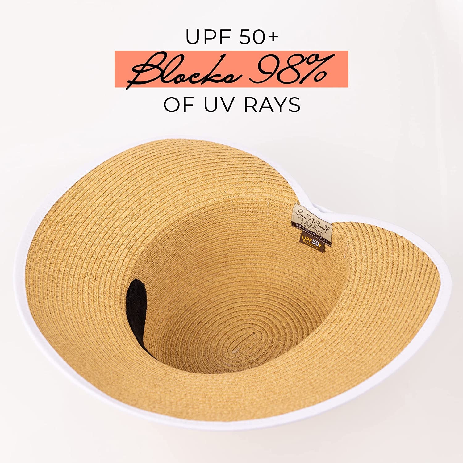Sun 'N' Sand Women'S French Laundry Sun Hat - UPF 50+ - Backless, Foldable, and Packable 4” Brim Hat - One Size Apparel & Accessories > Clothing Accessories > Headwear Sun 'N' Sand   