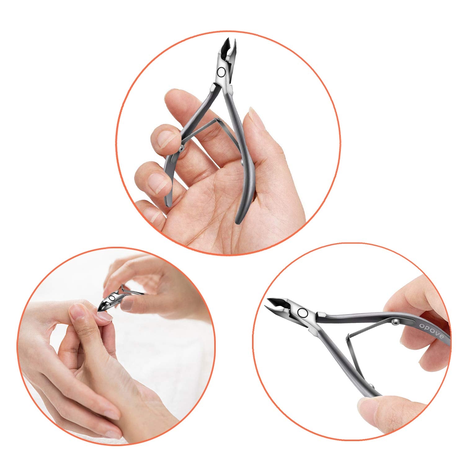 Cuticle Nippers Salon Grade for Manicurist Extremely Sharp Effortless Cuticle Trimmer Precise Clippers Pedicure Manicure Nail Care Tool, Opove X7 Mini, Space Gray Health & Beauty > Personal Care > Cosmetics > Cosmetic Tools > Nail Tools opove   