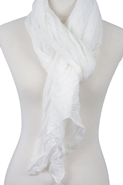 Cotton Solid Color Wrinkle Linen Scarf, Fashion Scarf, Multi Color, Beach Scarf Apparel & Accessories > Clothing Accessories > Scarves & Shawls Aleena   