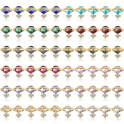 Kalolary Letter Dangle Nail Charm, 3D Piercing Alphabet Rhinestone Alloy Jewelry Hoops with Nail Piercing Tool Hand Drill for Birthday Nail Art Decoration Health & Beauty > Personal Care > Cosmetics > Cosmetic Tools > Nail Tools Kalolary Plant Gold  