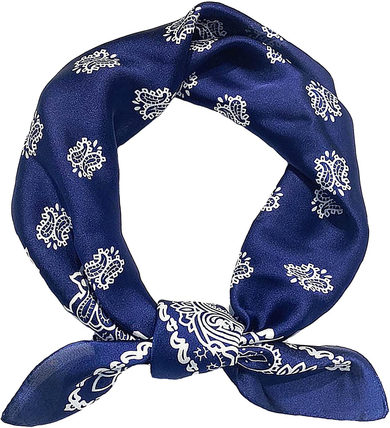 Fashion Hair Scarf for Women Lightweight Silk Feeling Head Scarves Square Bandanas 27.5× 27.5 Inches Apparel & Accessories > Clothing Accessories > Bandanas & Headties Roizsx T-atrovirens  