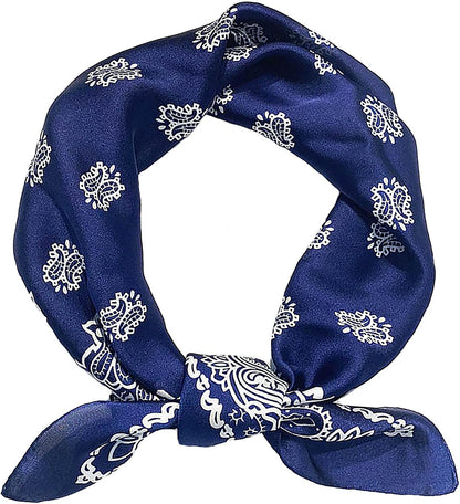 Fashion Hair Scarf for Women Lightweight Silk Feeling Head Scarves Square Bandanas 27.5× 27.5 Inches Apparel & Accessories > Clothing Accessories > Bandanas & Headties Roizsx T-atrovirens  